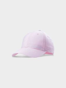 4F Czapka z daszkiem strapback damska - różowa S. Czerwone czapki 4f, bez wzorów, z bawełny, klasyczne. W wyprzedaży za 29,99 zł.