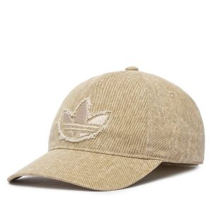 Czapka z daszkiem adidas. Brązowe czapki ADIDAS, bez wzorów, z denimu. Za 119,99 zł.