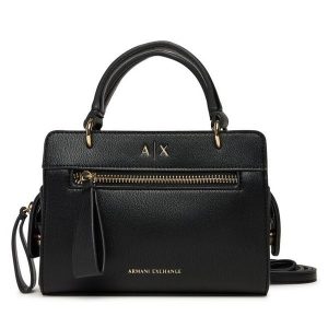 Torebka Armani Exchange. Czarne torebki klasyczne Armani Exchange, bez wzorów, bez dodatków. Za 619,99 zł.