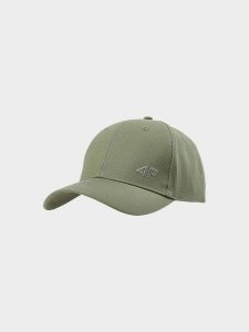 4F Czapka z daszkiem strapback uniseks - oliwkowa/khaki S/M. Brązowe czapki 4f, bez wzorów, z bawełny, klasyczne. W wyprzedaży za 29,99 zł.