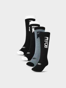 4F Skarpety snowboardowe (2-pack) damskie - czarne 39-42. Czarne skarpetki 4f, bez wzorów, z elastanu. W wyprzedaży za 79,99 zł.