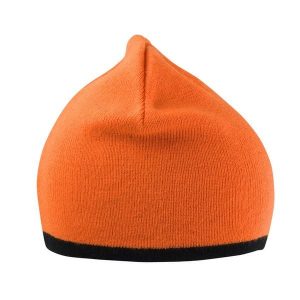 Czapka Bez Mankietów Soft Touch. Czarne czapki RESULT WINTER ESSENTIALS, bez wzorów, z dzianiny. Za 22,99 zł.