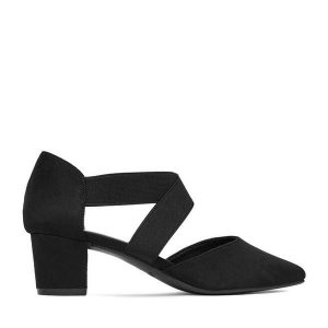 Czółenka JENNY. Czarne czółenka Jenny, bez wzorów, bez obcasa, bez zapięcia. Za 119,99 zł.