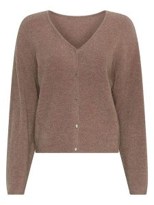 MOSS COPENHAGEN Kardigan w kolorze jasnobrązowym rozmiar: XS/S. Brązowe kardigany Moss Copenhagen, z wełny. Za 197,95 zł.