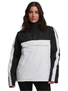 Urban Classics Kurtka zimowa w kolorze czarno-białym rozmiar: L. Białe kurtki Urban Classics, na zimę, l, bez wzorów, z puchu, bez kaptura. Za 140,86 zł.