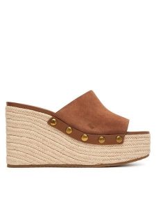 MICHAEL Michael Kors Espadryle Mayes 40S6MYMS1S Brązowy. Brązowe espadryle MICHAEL Michael Kors, bez wzorów, ze skóry, bez obcasa. Za 739,99 zł.