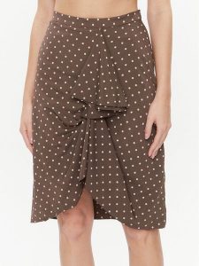 Marella Spódnica mini Lauro 2331060336200 Brązowy Regular Fit. Brązowe spódnice Marella, bez wzorów, z syntetyku, mini. Za 479,99 zł.