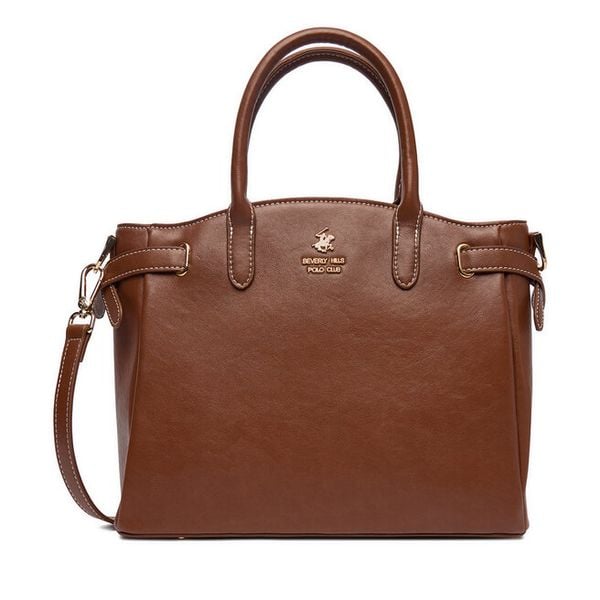 Torebka Beverly Hills Polo Club. Brązowe kuferki Beverly Hills Polo Club, bez wzorów, bez dodatków. Za 269,99 zł.