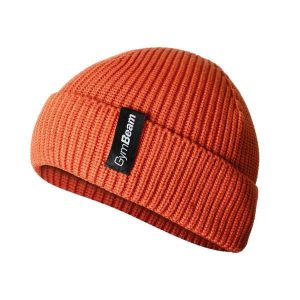 Czapka unisex zimowa rdzawa Alpine. Brązowe czapki GYMBEAM, bez wzorów, z materiału, klasyczne. Za 50,90 zł.