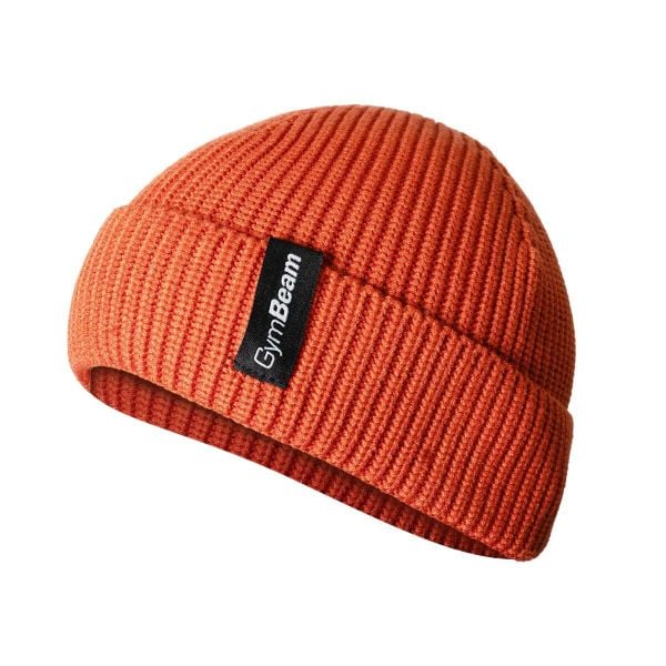 Czapka unisex zimowa rdzawa Alpine. Brązowe czapki GYMBEAM, bez wzorów, z materiału, klasyczne. Za 50,90 zł.