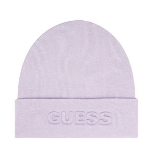 Czapka Guess. Fioletowe czapki Guess, z aplikacjami. Za 129,99 zł.