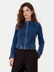 HUGO Kurtka jeansowa 50530329 Granatowy Regular Fit. Niebieskie kurtki Hugo, m, bez wzorów, z bawełny, bez kaptura. Za 499,99 zł.