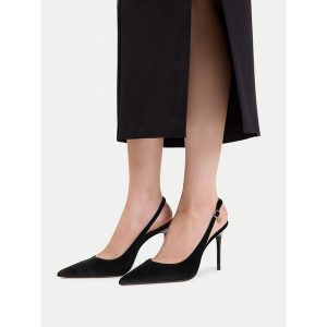 Szpilki Nine West. Czarne szpilki Nine West, bez wzorów, bez obcasa. Za 229,99 zł.