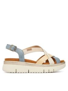 Pikolinos Sandały Palma W4N-0650C2 Granatowy. Niebieskie sandały Pikolinos, bez wzorów, ze skóry, bez obcasa, na płaskiej podeszwie, bez zapięcia. Za 559,99 zł.