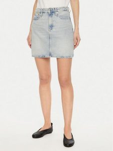 Calvin Klein Jeans Spódnica jeansowa J20J224534 Niebieski Regular Fit. Niebieskie spódnice Calvin Klein Jeans, bez wzorów, z bawełny. Za 229,99 zł.