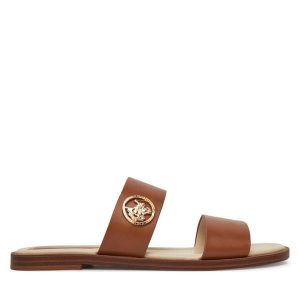 Klapki Beverly Hills Polo Club. Brązowe klapki Beverly Hills Polo Club, bez wzorów, bez obcasa. Za 139,99 zł.