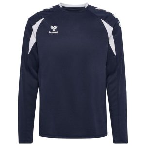 Koszulka z długim rękawem i okrągłym dekoltem Hummel Core 2.0. Białe swetry klasyczne Hummel, na zimę, bez kołnierzyka. Za 213,50 zł.