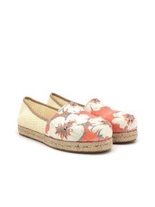Calceo Espadryle w kolorze pomarańczowo-kremowym rozmiar: 40. Brązowe espadryle Calceo, bez wzorów, bez obcasa. Za 197,63 zł.