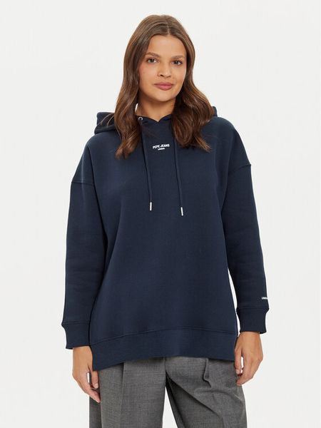 Pepe Jeans Bluza Fergie PL581455 Granatowy Regular Fit. Niebieskie bluzy Pepe Jeans, m, bez wzorów, z bawełny, bez kaptura. Za 259,99 zł.