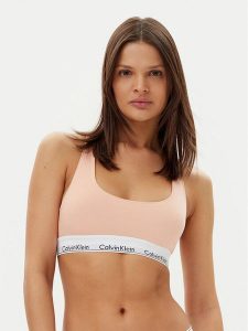 Calvin Klein Underwear Biustonosz top 0000F3785E Pomarańczowy. Brązowe biustonosze Calvin Klein Underwear, l, bez wzorów, z bawełny, bez kołnierzyka, bez ramiączek. Za 109,99 zł.
