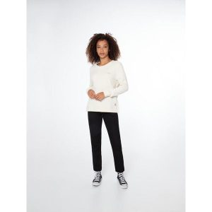 Bluza damska Protest NXGCAMELLE sweatshirt. Białe bluzy Protest, bez wzorów, bez kaptura. W wyprzedaży za 121,50 zł.