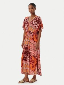 Vero Moda Sukienka codzienna Menny 10303701 Pomarańczowy Regular Fit. Brązowe kombinezony Vero Moda, l, bez wzorów, z wiskozy, bez kołnierzyka, bez ramiączek. Za 189,99 zł.