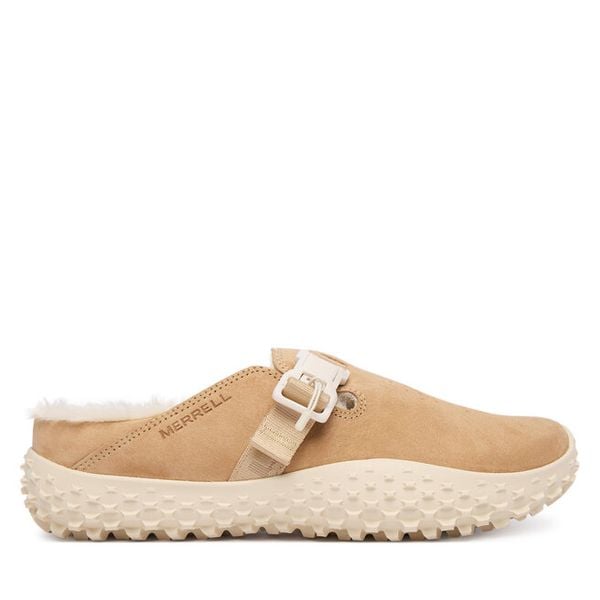 Klapki Merrell. Brązowe klapki Merrell, bez wzorów, bez obcasa. Za 469,99 zł.