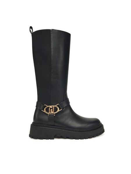 Liu Jo Kozaki Rumi 39 SF5059 PX241 Czarny. Czarne kozaki Liu Jo, bez wzorów, ze skóry, bez obcasa, na płaskiej podeszwie, bez zapięcia. Za 629,99 zł.