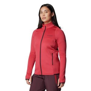 Bluza damska Columbia Crystal Leaf Omni-Heat. Czerwone bluzy Columbia, s, bez wzorów, bez kaptura. Za 255,99 zł.