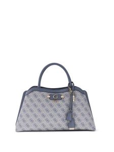 Guess Torebka Lindsey HWSG97 49060 Niebieski. Niebieskie kuferki Guess, z aplikacjami, ze skóry, bez dodatków. Za 570,99 zł.