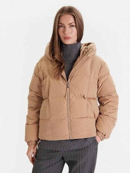 United Colors Of Benetton Kurtka puchowa 22T6DN086 Beżowy Regular Fit. Brązowe kurtki United Colors of Benetton, s, bez wzorów, z puchu, bez kaptura. Za 379,99 zł.