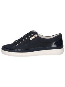 Caprice Skórzane sneakersy w kolorze granatowym rozmiar: 37,5. Niebieskie trampki Caprice, bez wzorów, ze skóry, bez zapięcia. Za 237,17 zł.