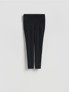 Legginsy z ozdobną taśmą - czarny. Czarne legginsy Reserved, bez wzorów, z dzianiny. Za 89,99 zł.