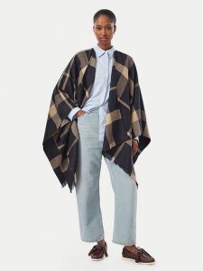 Barbour Ponczo Isabelle Tartan Serape LSC0501TN54 Granatowy Relaxed Fit. Niebieskie kardigany Barbour. Za 439,99 zł.