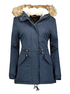 Geographical Norway Parka "Ampuria" w kolorze granatowym rozmiar: XXL. Niebieskie płaszcze Geographical Norway, xxl, bez wzorów, bez kaptura. Za 267,92 zł.