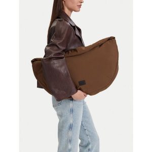 Torebka G-Star. Brązowe shopper bag G-Star, bez wzorów, bez dodatków. Za 179,99 zł.