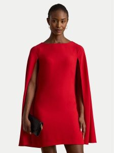 LAUREN RALPH LAUREN Sukienka koktajlowa 253980921004 Czerwony Slim Fit. Czerwone sukienki Lauren Ralph Lauren, bez wzorów, z syntetyku, wizytowe, bez kołnierzyka, bez ramiączek. Za 691,99 zł.