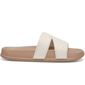 Klapki damskie New Balance SUF20SG3 – beżowe. Brązowe klapki New Balance, bez wzorów, bez obcasa. Za 69,99 zł.