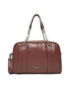 JENNY Torebka C-JEN-L-008-08 Brązowy. Brązowe torebki klasyczne Jenny, bez wzorów, z materiału, bez dodatków. Za 129,99 zł.