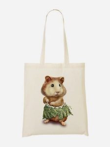 WOOOP Torba "Hamster Hula" w kolorze kremowym ze wzorem - 36 x 43 cm rozmiar: onesize. Brązowe shopper bag Wooop, bez wzorów, z bawełny, na ramię, bez dodatków. Za 39,99 zł.