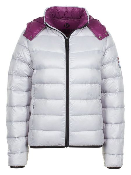 Kimberfeel Kurtka zimowa "Isola" w kolorze szarym rozmiar: M. Szare kurtki Kimberfeel, na zimę, m, bez wzorów, z puchu, bez kaptura. Za 161,34 zł.