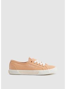 Pepe Jeans FOOTWEAR Sneakersy w kolorze pomarańczowym rozmiar: 38. Pomarańczowe trampki Pepe Jeans FOOTWEAR, bez wzorów, z jeansu, bez zapięcia. Za 96,60 zł.