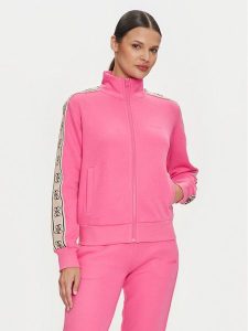 Guess Bluza V2YQ16 KB3P2 Różowy Regular Fit. Czerwone bluzy Guess, s, z aplikacjami, z bawełny, bez kaptura. Za 229,99 zł.