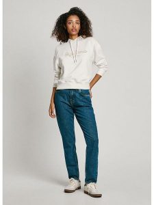 Pepe Jeans Bluza "Maddy" w kolorze kremowym rozmiar: XL. Brązowe bluzy Pepe Jeans, xl, bez wzorów, z bawełny, z kapturem. Za 193,24 zł.