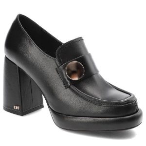 Czarne Półbuty CheBello Wygodne Skórzane Buty. Czarne półbuty CheBello, bez wzorów, z jeansu, bez obcasa, na obcasie, bez zapięcia. Za 458,99 zł.