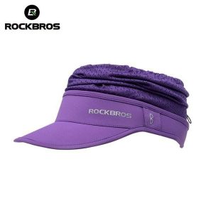 Czapka przeciwsłoneczna na lato ROCKBROS. Fioletowe czapki ROCKBROS, bez wzorów, z bawełny, sportowe. Za 83,60 zł.