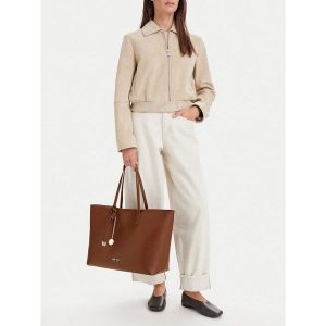 Torebka Nine West. Brązowe shopper bag Nine West, bez wzorów, bez dodatków. Za 279,99 zł.