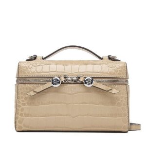 Torebka Tory Burch. Brązowe kuferki Tory Burch, bez wzorów, bez dodatków. Za 1 644,00 zł.