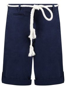Geographical Norway Szorty "Paola" w kolorze granatowym rozmiar: L. Niebieskie szorty Geographical Norway, z aplikacjami, z tkaniny. Za 57,06 zł.