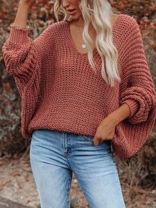 Milan Kiss Sweter w kolorze czerwonobrązowym rozmiar: L. Brązowe swetry oversize Milan Kiss, l, bez wzorów, ze splotem, bez ramiączek. Za 175,67 zł.